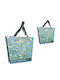 Carmani Plastic Shopping Bag in Turquoise color