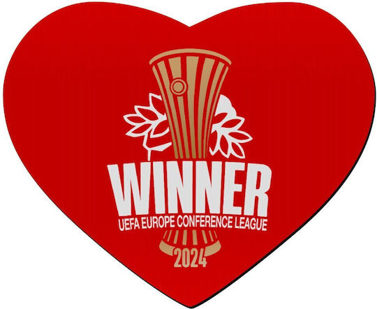 Koupakoupa Europa Conference League Winner Mouse Pad (230mm) Κόκκινο KP_24756_mousepad-heart