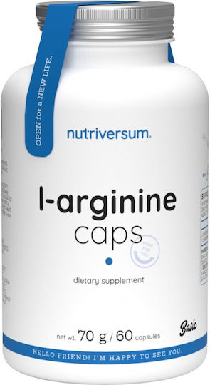 Nutriversum Arginine 800mg 2gr 60 Capsules L-Arginine