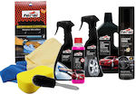 Feral Set Cleaning / Shine for Interior Plastics - Dashboard , Windows , Tires , Rims and Leather Parts with Scent Vanilla 500ml