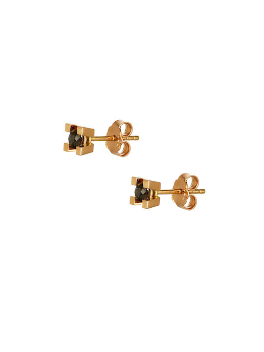 Earrings made of Pink Gold with Diamond