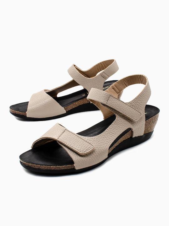 Take Me Leder Damen Flache Sandalen in Braun Farbe