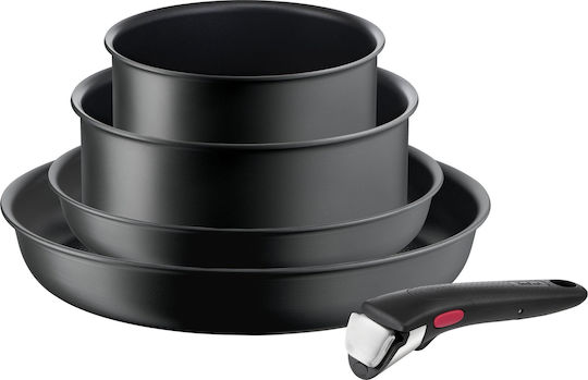 Tefal Ingenio Ultimate Σετ Μαγειρικά Σκεύη από Αλουμίνιο Black με Αντικολλητική Επίστρωση 4τμχ
