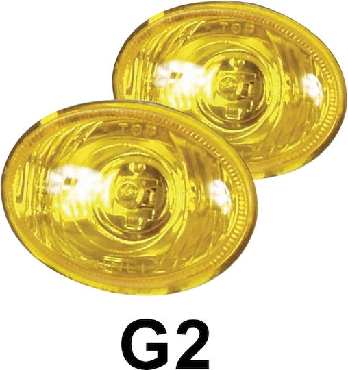 Autoline Round Headlights Car H3 G2 Universal 12V 55W 13cm 2pcs