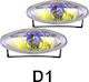 Autoline Round Headlights Car H3 D1 Universal 12V 55W 2pcs