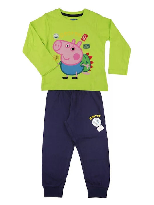 Peppa Pig Детска пижама Зимна Lime
