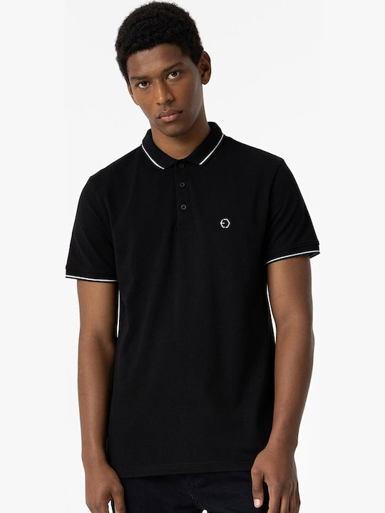 Tiffosi Polo Short Sleeve Blouse Black