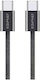 Awei USB 2.0 Cable USB-C male - USB-C 60W Μαύρο 2m CL-220T