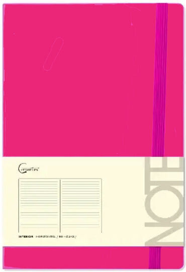 Madrid Papel Notizbuch 96 Blätter A5 mit leeren Seiten und Gummiband Fuchsie