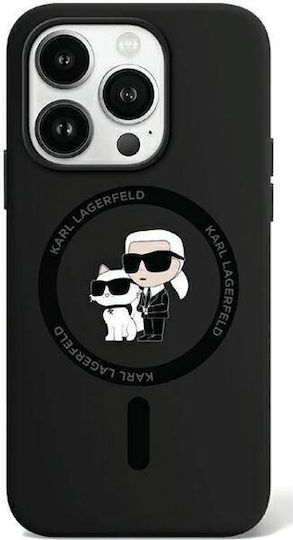 Karl Lagerfeld Karl&Choupette Back Cover Plastic / Silicone Black (iPhone 15 Pro Max)