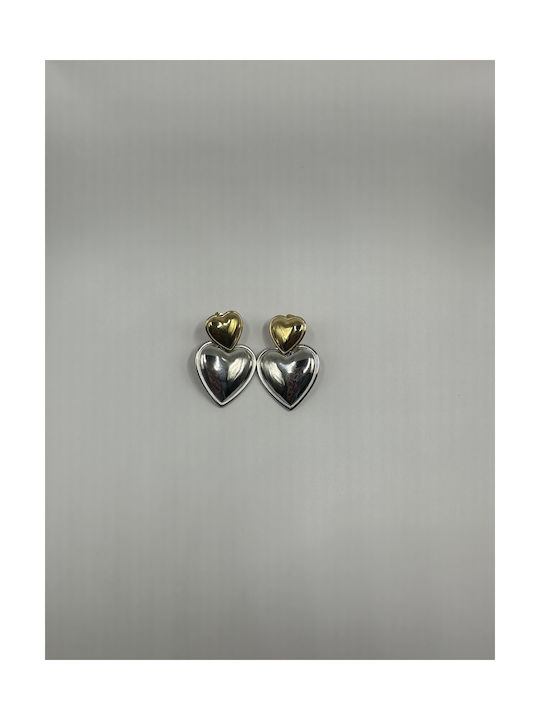 Γυναικεία Καρδιές Earrings made of Steel Gold Plated