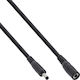 Inline Inline Dc Extension Cable Dc Male Female Plug 4.0x1.7 Mm Awg 18 Black 3 M