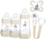 Mam Plastic Bottle Set Welcome Anti-Colic with Silicone Nipple for 0+, 0+ m, months 260ml 5pcs