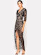 Maxi Abendkleid Mit Spitze Schwarz