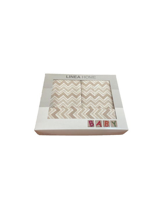 Linea Home Σετ Zic Zac Μπεζ 120x160εκ.