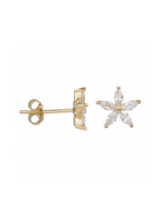 Gold Women's Earrings K9 Flowers 049077 049077 Gold 9 Carats