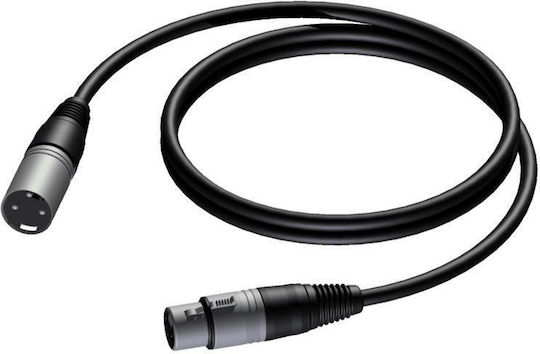Procab Cable XLR male - XLR female Μαύρο 5m (CAB901/5)