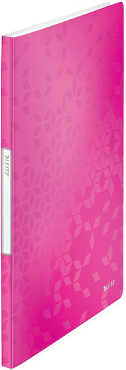 Leitz Clipboard Flexible with 40 plastic sleeves Slides for Paper A4 Pink 1pcs