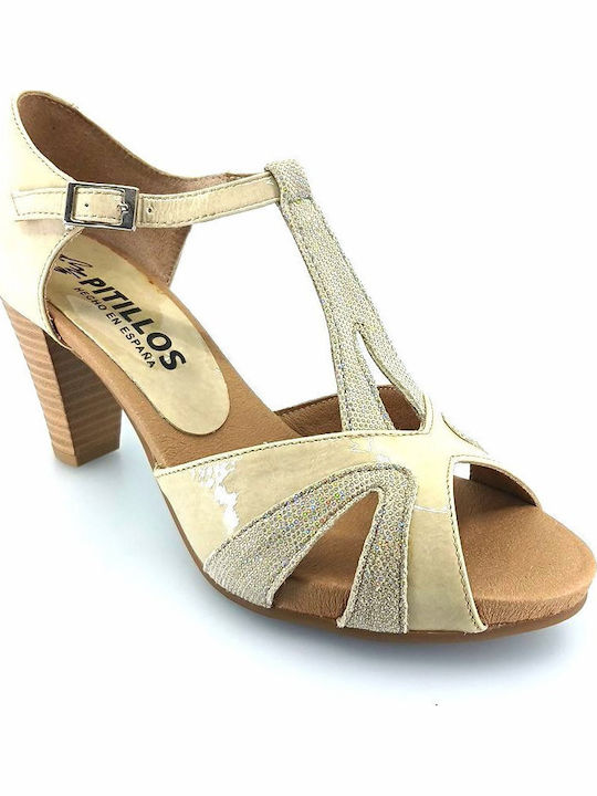 Leder Sandalen Beige