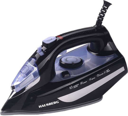 Hausberg Fier de Călcat cu Aburi 2300W cu Talpă Ceramică și Debit Continu de Abur 18g/min