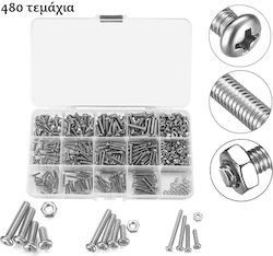 Βίδα Σταυρού Inox 480τμχ σε Κασετίνα Βίδα Σταυρού Inox 480τμχ σε Κασετίνα