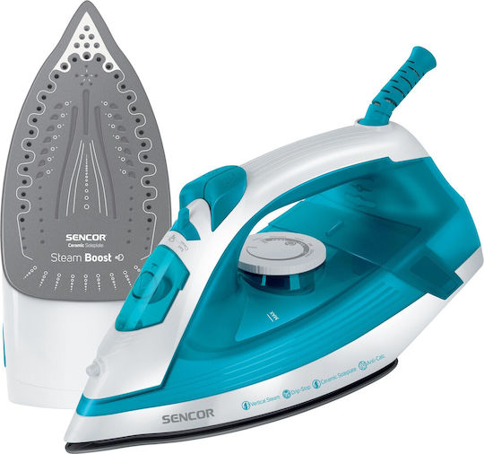 Sencor Steam Iron 2000W with Ceramic Plate and Continuous Steam Supply 25g/min