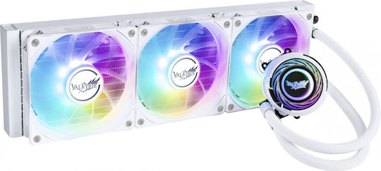 Valkyrie Jarn 360 ARGB Υδρόψυξη AIO CPU με 3 Ανεμιστήρες 120mm Λευκή