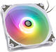 Bitspower Notos Case Fan 120mm (1800rpm) με RGB Φωτισμό και Σύνδεση 4-Pin PWM Λευκό