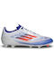 Adidas F50 League FG/MG Low Football Shoes with Cleats Cloud White / Solar Red / Lucid Blue