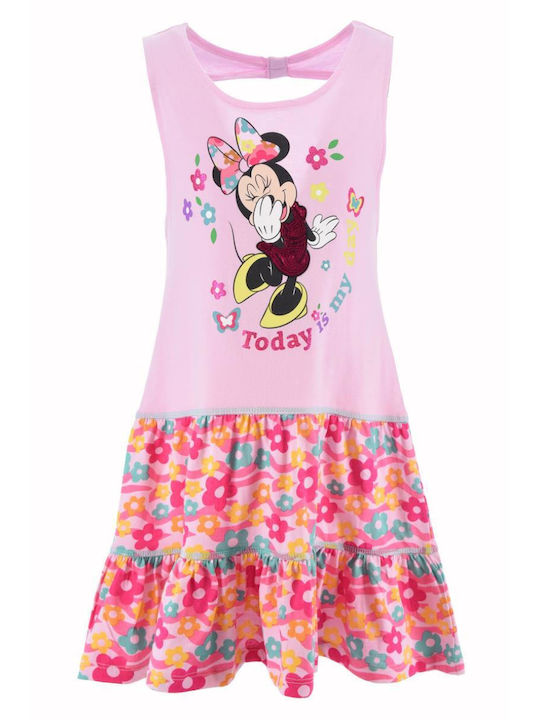 Superheroes Kids Dress Pink