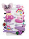 ecarla Set Kids Hair Clips with Multicolour Bow Hair Clips in Purple Colour 14 Pieces
