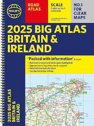 2025 Big Road Atlas Of Britain Ireland (a3 Spiral Binding Maps 0910