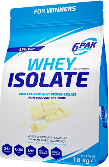 6Pak Nutrition Whey Isolate Протеин Суроватъчен с Вкус Бял Шоколад 1.8kg