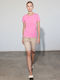 Desiree Women's Blouse Cotton Short Sleeve Pink