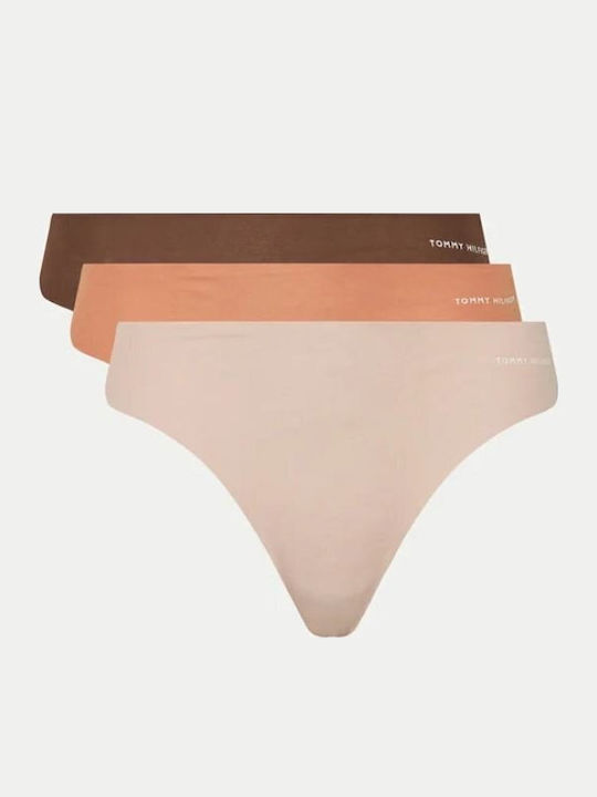 Tommy Hilfiger Βαμβακερά Women's Brazil 3Pack Nude