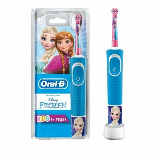 Oral-B Frozen Παιδική Ηλεκτρική Οδοντόβουρτσα για 3+ Χρονών Elsa Μπλε-Ροζ