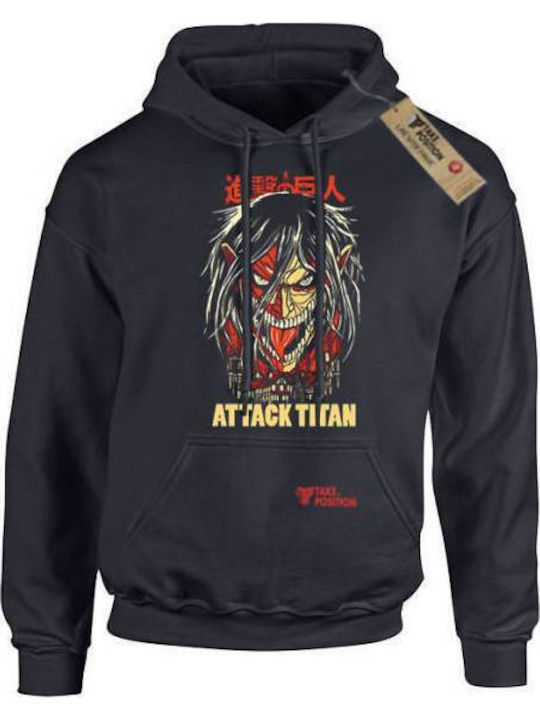 Hooded Sweatshirts Takeposition H-cool Anime Attack On Titan Black 907-1006b-02