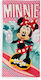 Prosop de plajă Minnie Disney Home, uscare rapidă, 36 x 70x140 cm, turcoaz, 100% microfibră