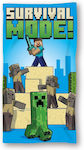 Beach Towel Quick Dry Mojang Minecraft 91 70x140 Digital Print Sky Blue-yellow 100% Microfiber