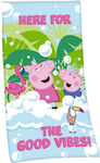 Πετσέτα Θαλάσσης Quick Dry Hasbro Peppa Pig 12 70x140 Digital Print Green 100% Microfiber