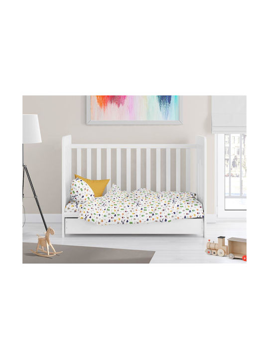 Dimcol Baby Bettbezug Bebe White-Multi 120x160cm.