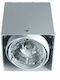 DIL Square Metallic Recessed Spot with Socket G12 Black 10x10cm. 1pcs