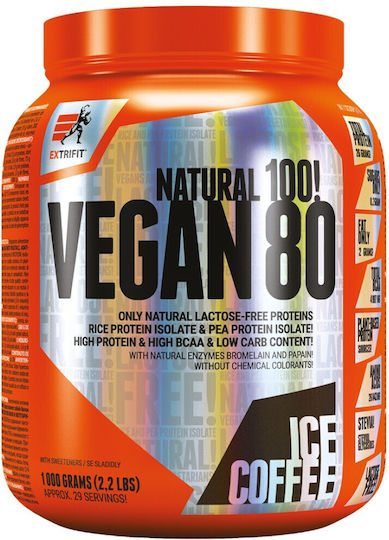 Extrifit Natural 100! Vegan 80 без лактоза с Вкус Ледено кафе 1kg