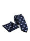Legend Accessories Τυπου Micro Ανδρική Γραβάτα με Σχέδια σε Μπλε Χρώμα