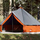 vidaXL Σκηνή Camping Teepee Πορτοκαλί για 12 Άτομα 600x600x350εκ.