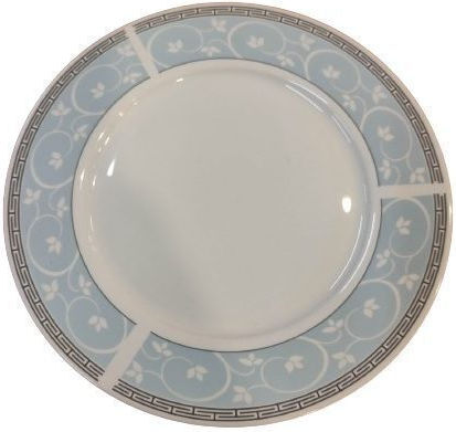 TnS Plate Shallow made of Porcelain White with Diameter 19cm