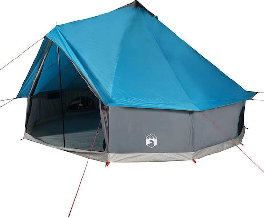 vidaXL Къмпинг Сцена Типи Синя за 10 Човека 500x500x300см