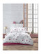 Dimcol Έρως Σετ Σεντόνια Μονά 160x240εκ. 301 White-red (3τμχ)