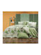 Dimcol Duvet Cover Queen 220x240 Green