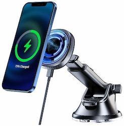 Swissten Handy-Halterung mit kabellosem Laden Schwarz Swissten Handy-Halterung mit kabellosem Laden Schwarz